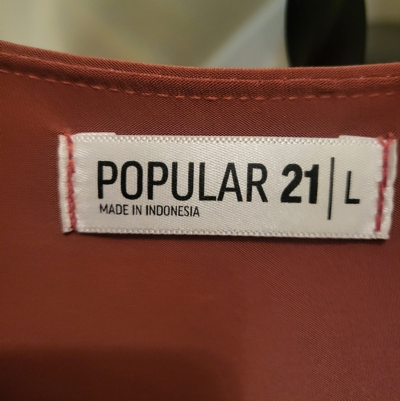 Rust colored midi length tank dress. NWT. Size Large - Picture 2 of 7